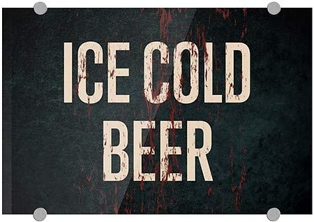 Cgsignlab | בירה קרה קרח -גוסט חלודה בגילאי סימן אקרילי פרימיום | 18 x12